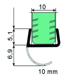 Lateral Sealing Strip with Sealing Lip <h5>Thickness Options From</h5>