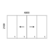 McDoor PLUS Patio Doors - 4 Panes (OXXO) <h5>Size Options From</h5>