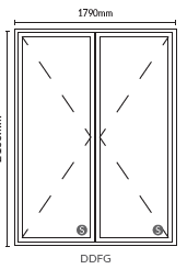 Kenzo Aluminium Entrance Door - 1800mm x 2100mm