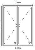 Kenzo Aluminium Entrance Door - 1800mm x 2100mm