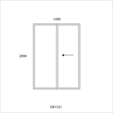 McDoor PLUS Patio Doors - 2 Panes (OX) <h5>Size Options From</h5>