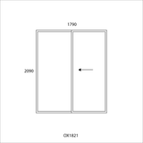 McDoor Patio Doors - 2 Panes (OX) <h5>Size Options From</h5>