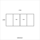 McDoor Patio Doors - 4 Panes (OXXO) <h5>Size Options From</h5>