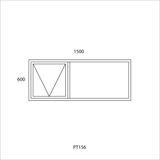 McDoor Plus 340 Top Hung Casement Windows - 1 Vent (PT) <h5>Size Options From</h5>