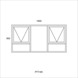 McDoor Plus 340 Top Hung Casement Windows - 2 Vents (PTT) <h5>Size Options From</h5>