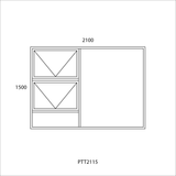 McDoor 30.5 Top Hung Casement Windows - 2 Vents (PTT) <h5>Size Options From</h5>