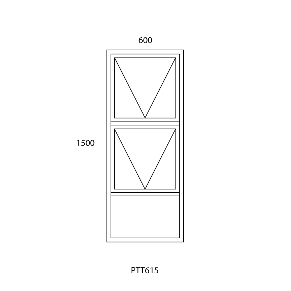 McDoor 30.5 Top Hung Casement Windows - 2 Vents (PTT) – MStore Online